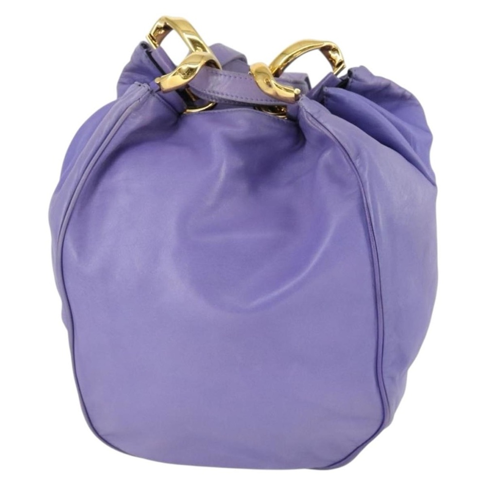 Loewe Purple Leather Anagram Hobo | Buttery Soft | Gold Hardware Dust Bag View 3